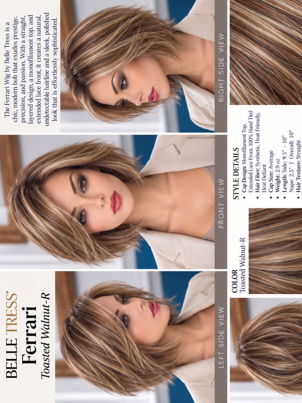 Belle Tress Ferrari Wig in Toasted Walnut